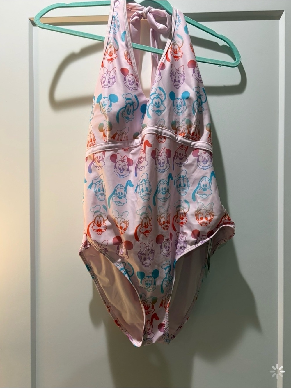 Pastel Pink Disney Character One-Piece Swimsuit